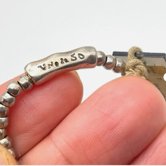 NWT UNO de 50 Bracelet Silver plated Suerte Beaded dangle elastic BOHO Charm S - Picture 3 of 14
